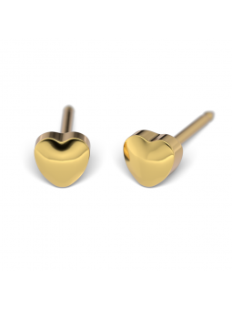 Studex System 75 Heart Earrings Gold 4mm