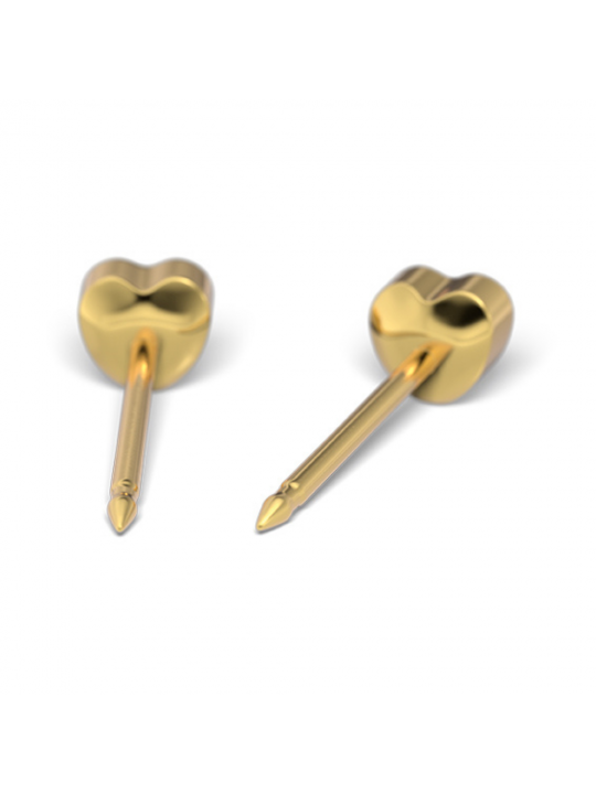 Studex System 75 Heart Earrings Gold 4mm