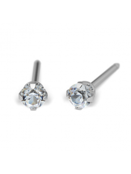 Studex System 75 Cubic zirconia earrings in silver claws