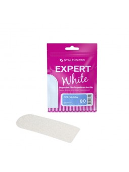 Staleks Zestaw nakładek wymiennych do tarki do pedicure EXPERT 10 80 grit (30 szt) white