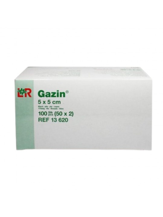 Lohmann & Rauscher Gazin Comprese sterile din tifon, sterile, 8 straturi 5 x 5 pachete de 2 buc.