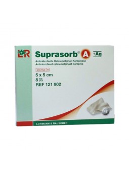 Lohmann & Rauscher Suprasorb A + Ag Antibacterial calcium algiate dressing with silver 5 x 5 1 pc.