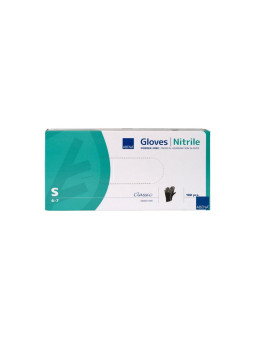 ABENA Nitrile Gloves Classic Gloves Juodos spalvos. S 100 vnt