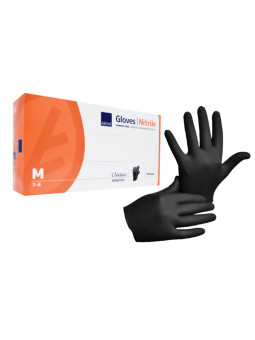 ABENA Rękawice Nitrylowe Gloves Classic Czarne roz. M 100 szt
