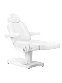 Fotel kosmetyczny elektr. Azzurro 803D 3 siln. biały