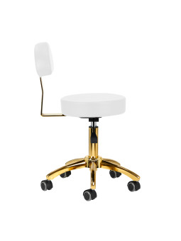 AM-304G cosmetic stool, white gold