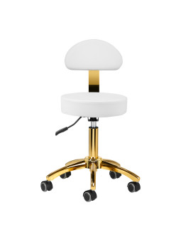 AM-304G cosmetic stool, white gold