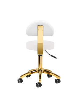 AM-304G cosmetic stool, white gold