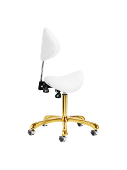 Taboret kosmetyczny 1004 Giovanni złoto biały