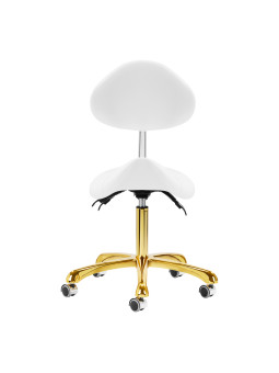 Taboret kosmetyczny 1004 Giovanni złoto biały