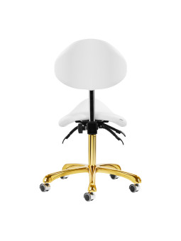 Taboret kosmetyczny 1004 Giovanni złoto biały