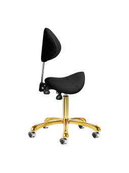 Taboret kosmetyczny 1004 Giovanni złoto czarny