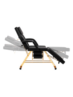 Fotel Kosmetyczny SILLON 202 gold pro czarny