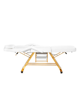 Fotel Kosmetyczny SILLON 202 gold pro biały