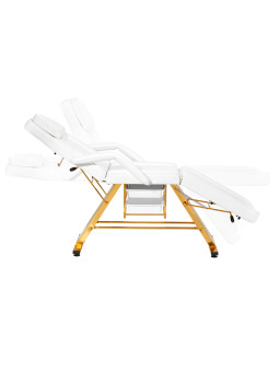 Fotel Kosmetyczny SILLON 202 gold pro biały