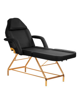 Fotel Kosmetyczny SILLON 211 gold pro czarny