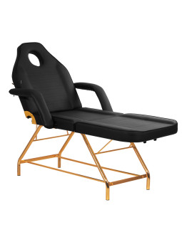 Fotel Kosmetyczny SILLON 211 gold pro czarny