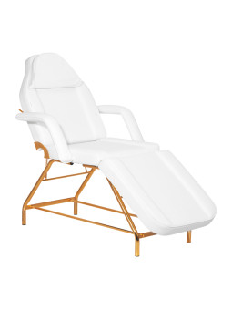 Fotel Kosmetyczny SILLON 211 gold pro biały