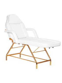 Fotel Kosmetyczny SILLON 211 gold pro biały