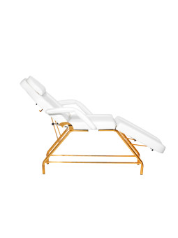 Fotel Kosmetyczny SILLON 211 gold pro biały