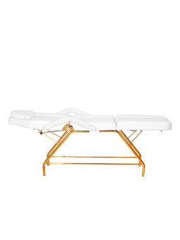 Fotel Kosmetyczny SILLON 211 gold pro biały