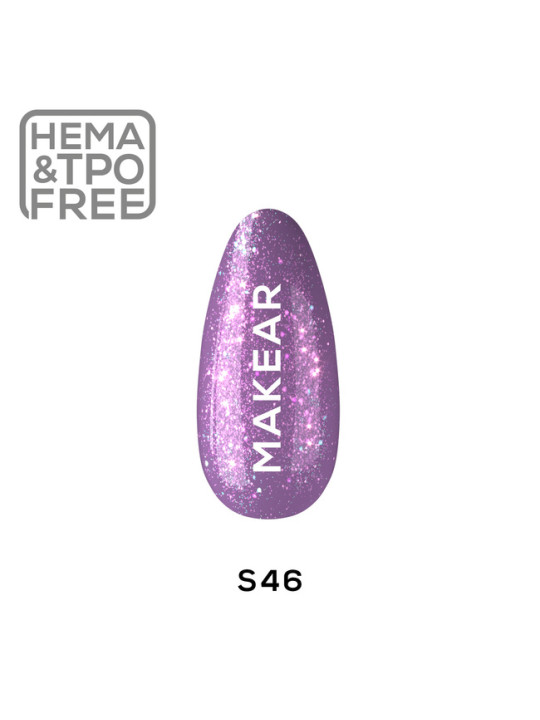 Makear Hybrid körömlakk 8ml - Violetino Starmani S46