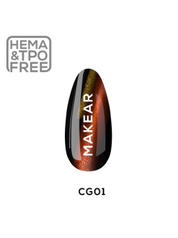 Lac de unghii Makear Hybrid 8ml - Cat Eye Galaxy 01