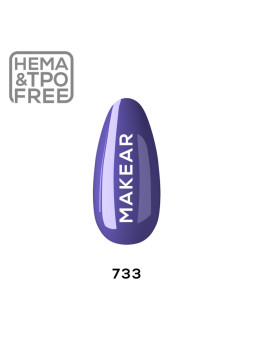 Makear Hybrid nagų lakas 8ml-Glamur 733