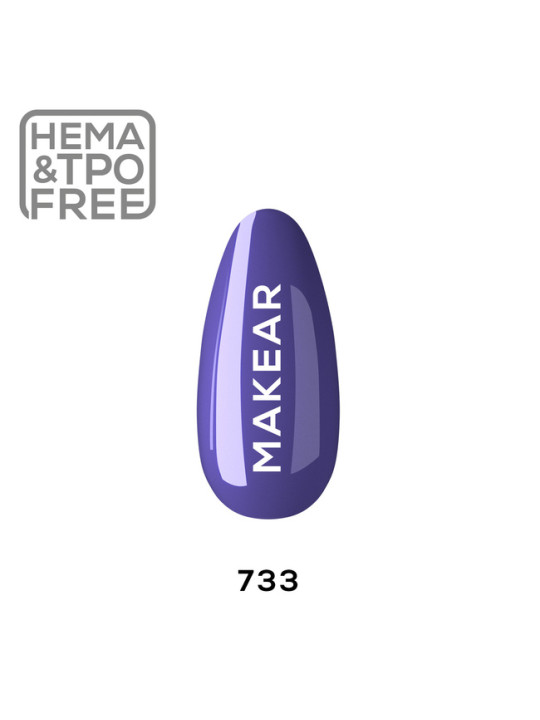 Makear Hybrid nail polish 8ml-Glamur 733