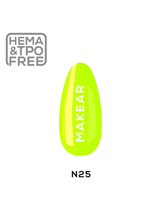 Makear Hibridinis nagų lakas 8ml-Neon 25