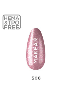 Makear Hybrid nagų lakas 8ml-Diamond S06