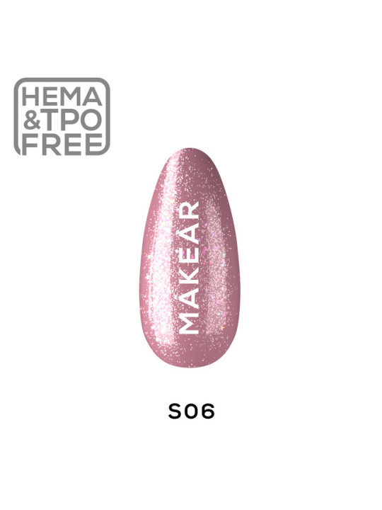 Makear Hybrid nagų lakas 8ml-Diamond S06