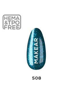 Makear Hybrid nagų lakas 8ml-Diamond S08