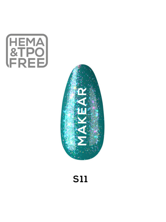 Makear Hybrid nagų lakas 8ml-Diamond S11