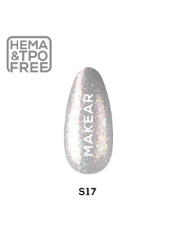 Makear Hybrid nagų lakas 8ml-Diamond S17