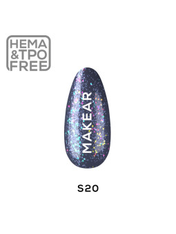 Makear Hybrid lak na nehty 8ml-Diamond S20