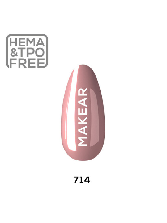 Makear Hybrid nagų lakas 8ml-Glamur 714