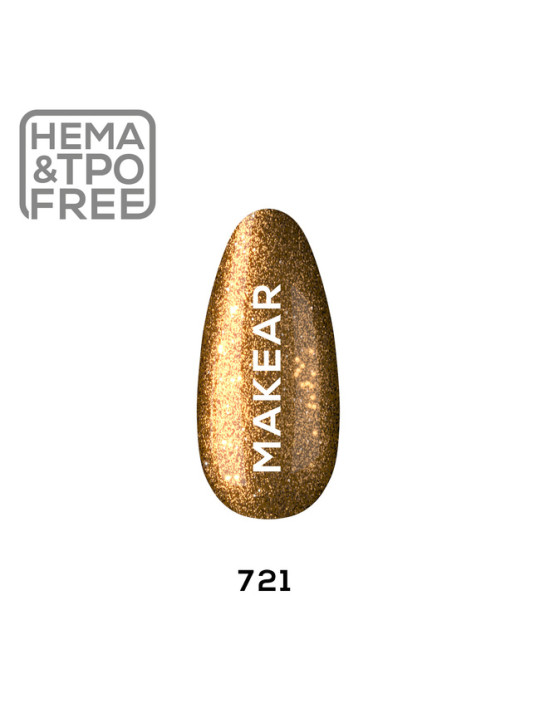 Makear Hybrid nagų lakas 8ml-Glamur 721