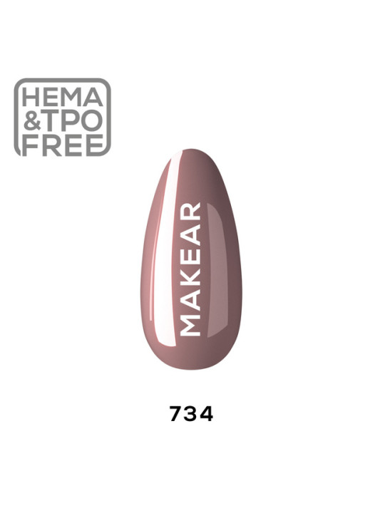 Makear Hybrid nagų lakas 8ml-Glamur 734