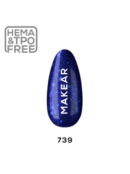 Makear Hybrid nagų lakas 8ml-Glamur 739