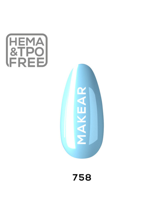 Makear Hybrid nagų lakas 8ml-Glamur 758