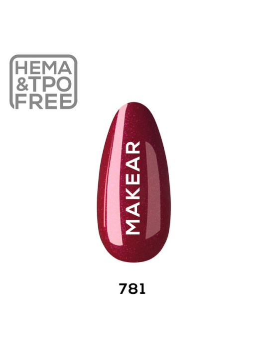 Makear Hybrid nagų lakas 8ml-Glamur 781