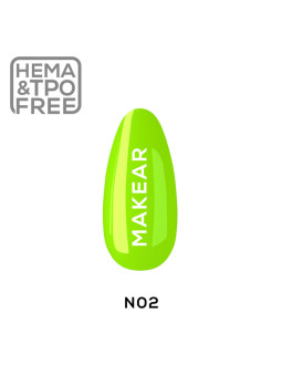 Makear Hibridinis nagų lakas 8ml-Neon 02