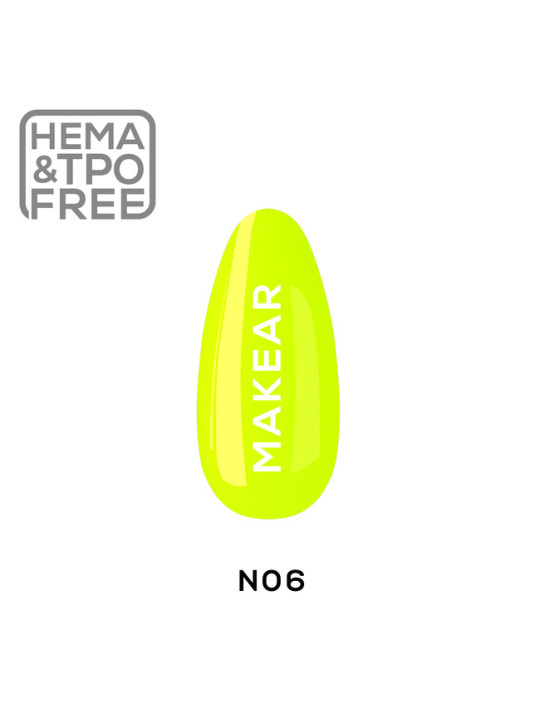 Makear Hibridinis nagų lakas 8ml-Neon 06