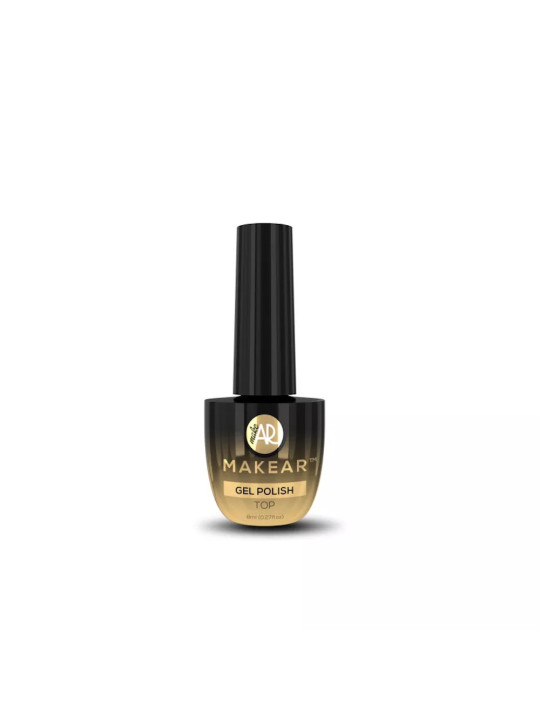 Makear Top No Wipe Gold 8 ml - Finishing-Top ohne Dispersionsschicht mit Goldpartikeln