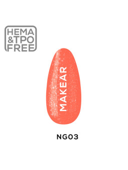 Makear Hybrid-Nagellack 8 ml - Neon Glitter NG03