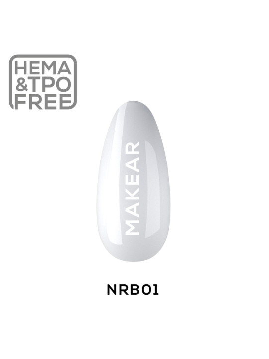 Makear Rubber Base Nude 8 ml - Kauczukowa Baza NRB01 White