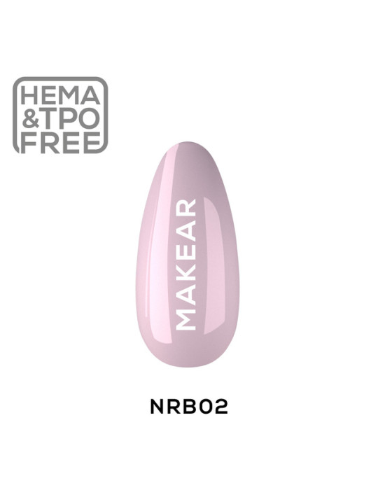 Makear Rubber Base Nude 8 ml - Kauczukowa Baza NRB02 French Pink