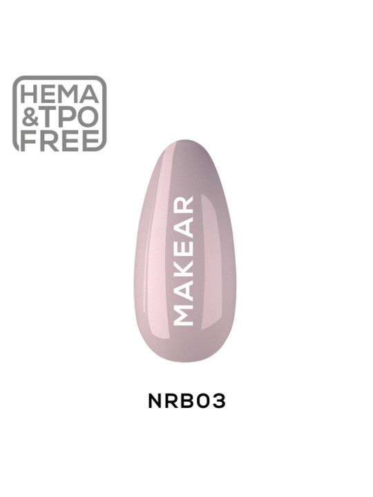 Makear Rubber Base Nude 8 ml - Kauczukowa Baza NRB03 Pudding Pink