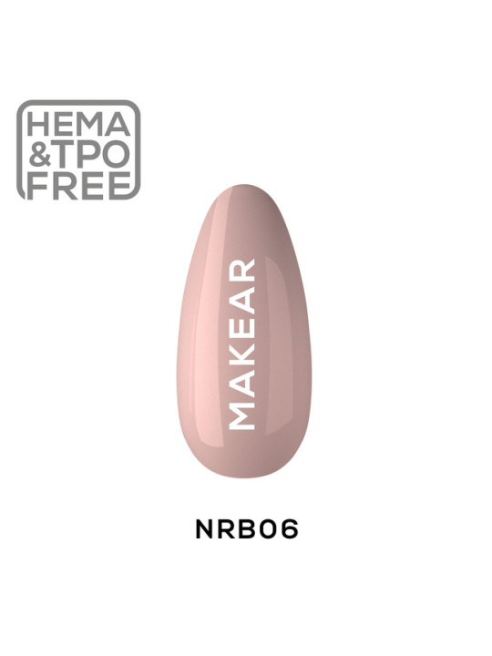 Makear Rubber Base Nude 8 мл - Rubber Base NRB06 Smoky Beige